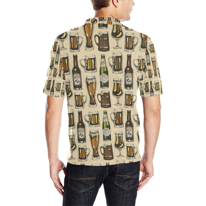 Beer Pattern Print Design 04 Men Polo Shirt