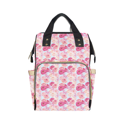 Lisianthus Pattern Print Design LT05 Diaper Bag Backpack
