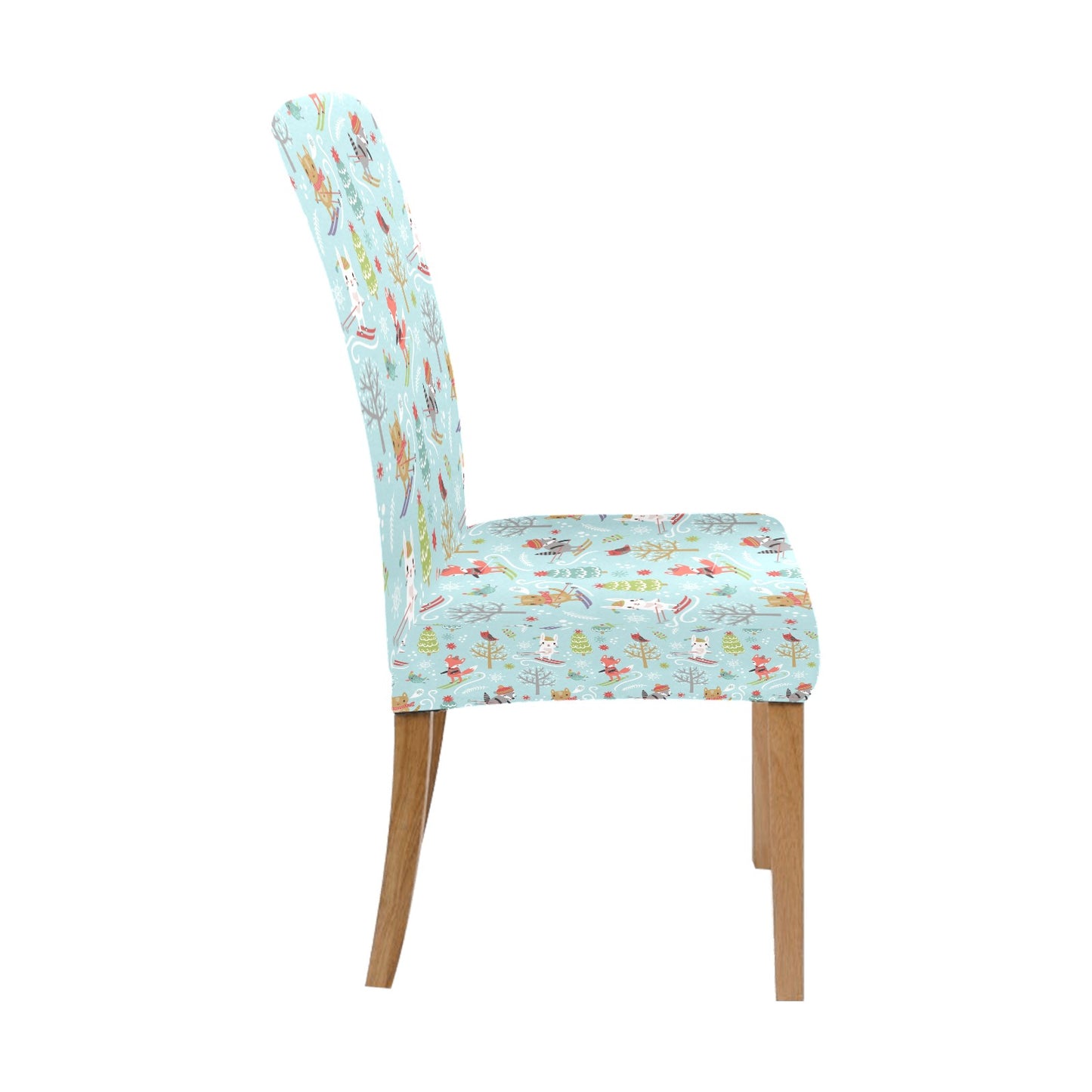 Ski Fox Cute Print Design LKS303 Dining Chair Slipcover