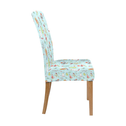 Ski Fox Cute Print Design LKS303 Dining Chair Slipcover
