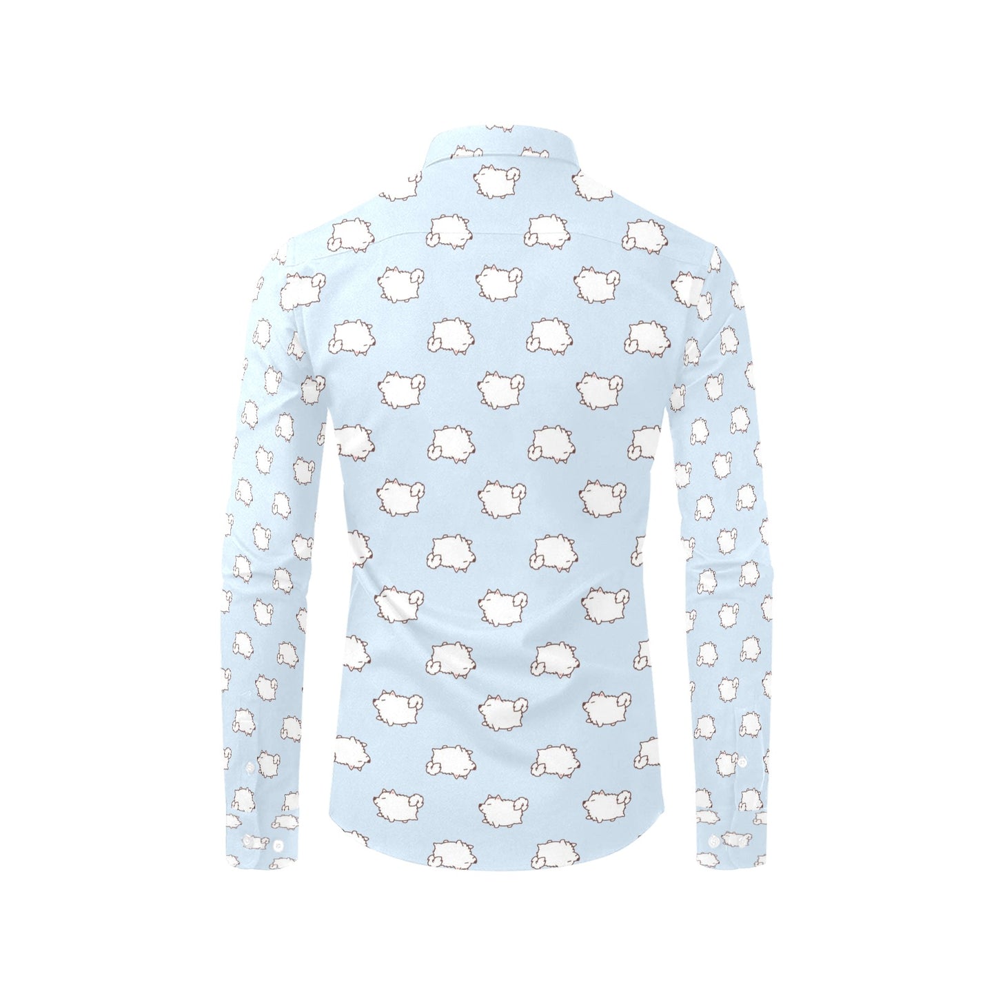 Samoyeds Print Design LKS301 Men's Long Sleeve Dress Shirt