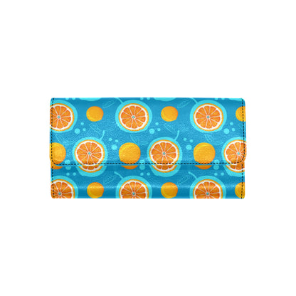Grapefruit Pattern Print Design GF03 Women's Trifold Wallet