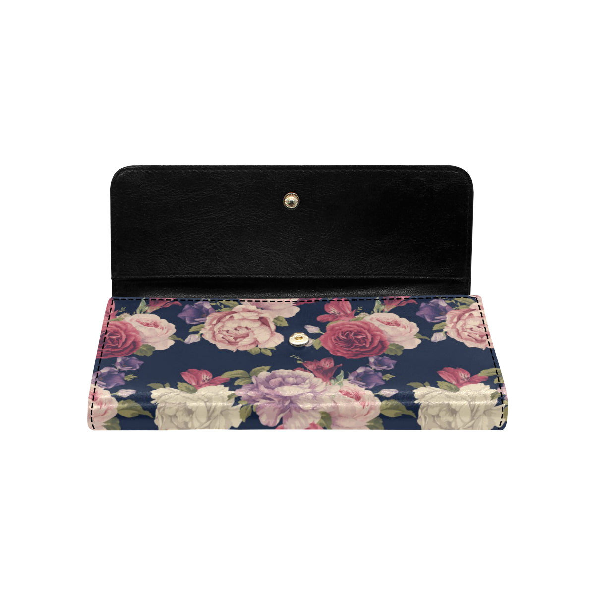 Peony Pattern Print Design PE03 Women's Trifold Wallet