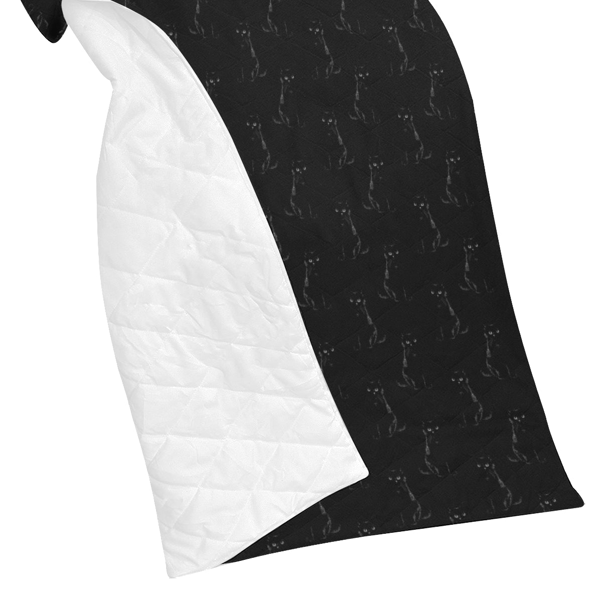 Black Cat Pattern Print Design 03 Premium Quilt