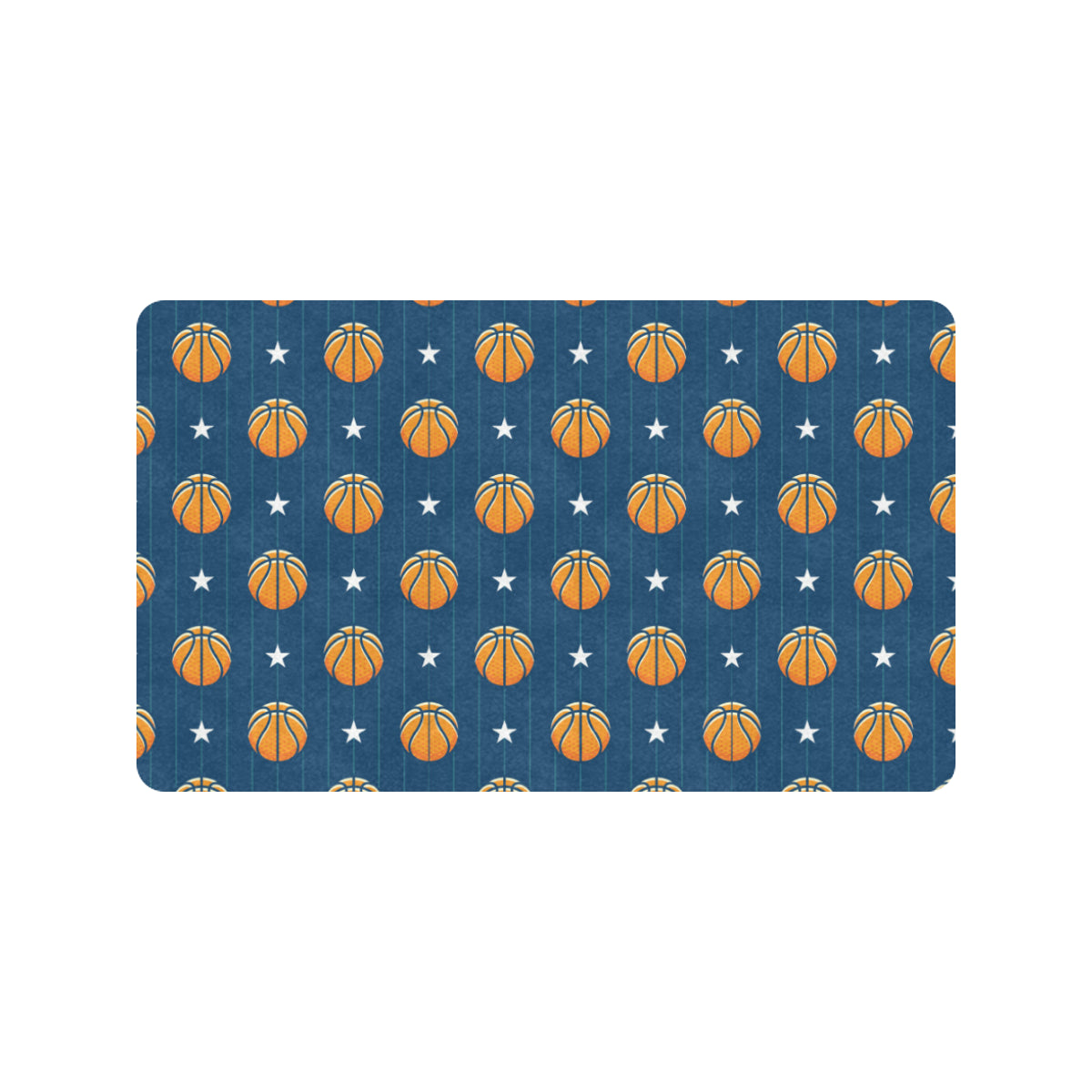 Basketball Star Print Pattern Rubber Doormat