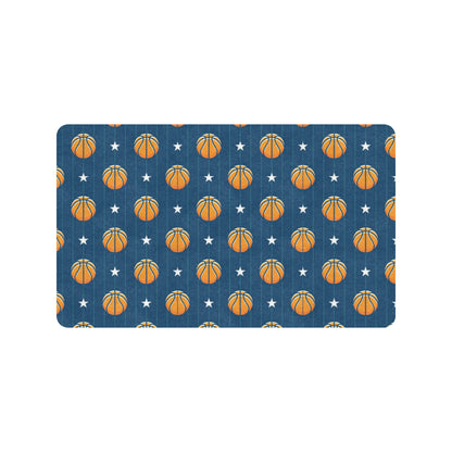 Basketball Star Print Pattern Rubber Doormat
