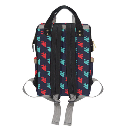 Grape Pattern Print Design GP07 Diaper Bag Backpack