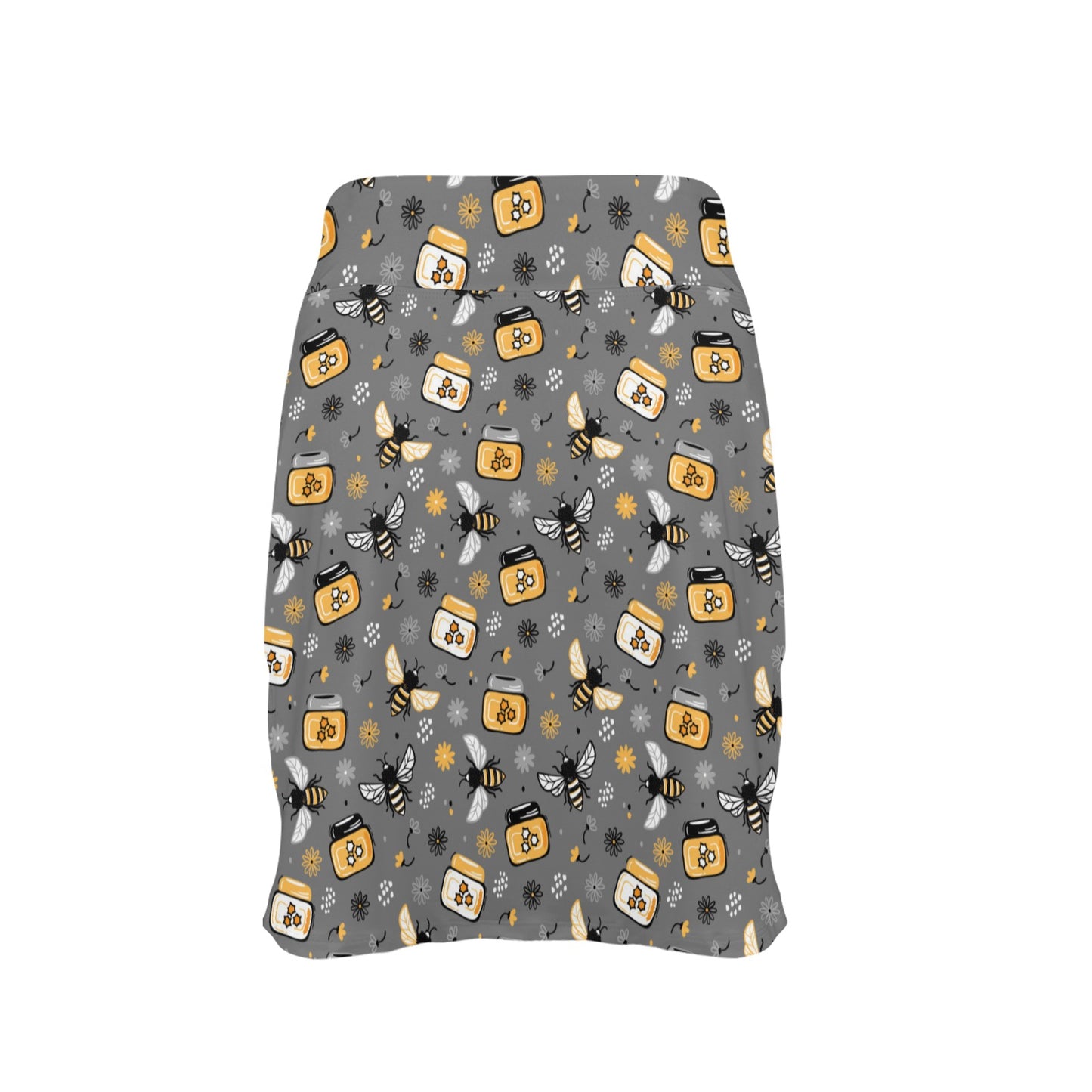 Honey Bee Print Design LKS301 Women's Golf Skirt with Pocket