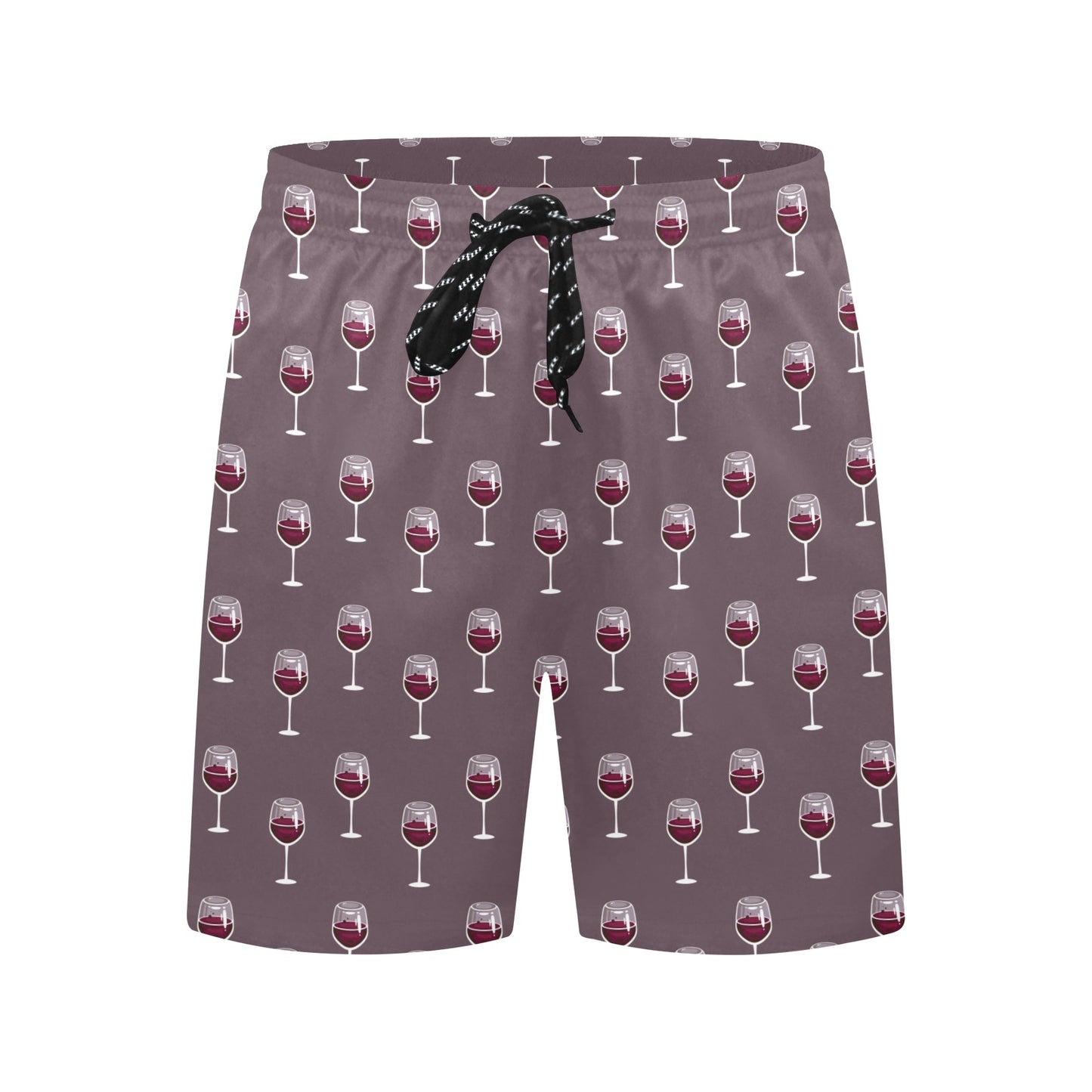Wine Glass Pattern Print Design LKS305 Men's Swim Trunks Beach Shorts