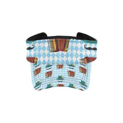 Accordion Mustache Pattern Print Design 01 Unisex Sun Visor