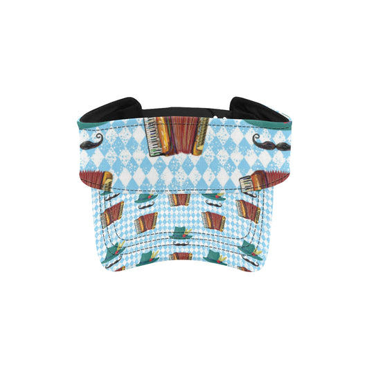 Accordion Mustache Pattern Print Design 01 Unisex Sun Visor