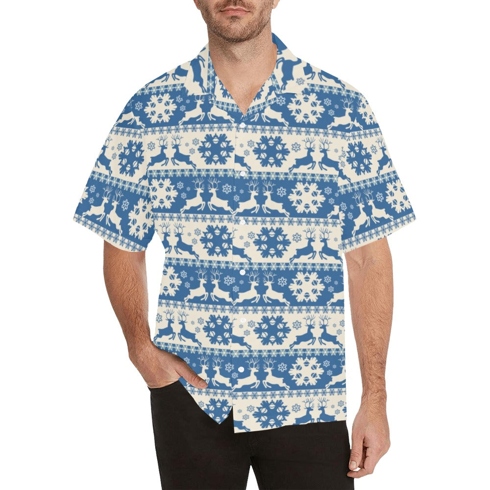 Reindeer Print Design LKS401 Men's Men's Hawaiian Shirt