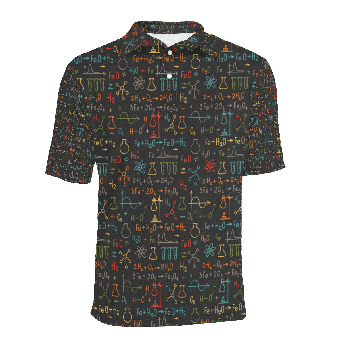 Chemical Pattern Print Design 03 Men Polo Shirt