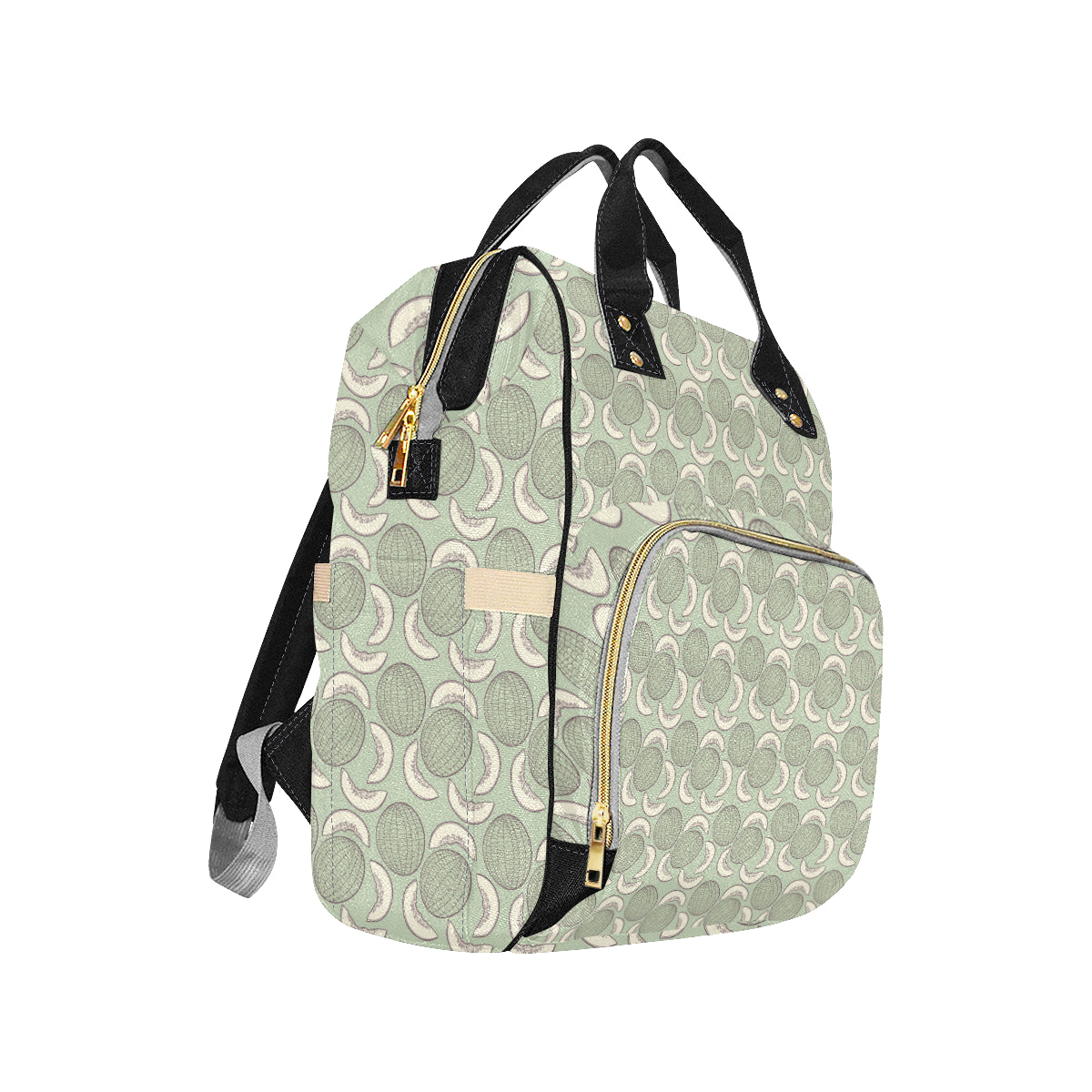 Cantaloupe Pattern Print Design 01 Diaper Bag Backpack