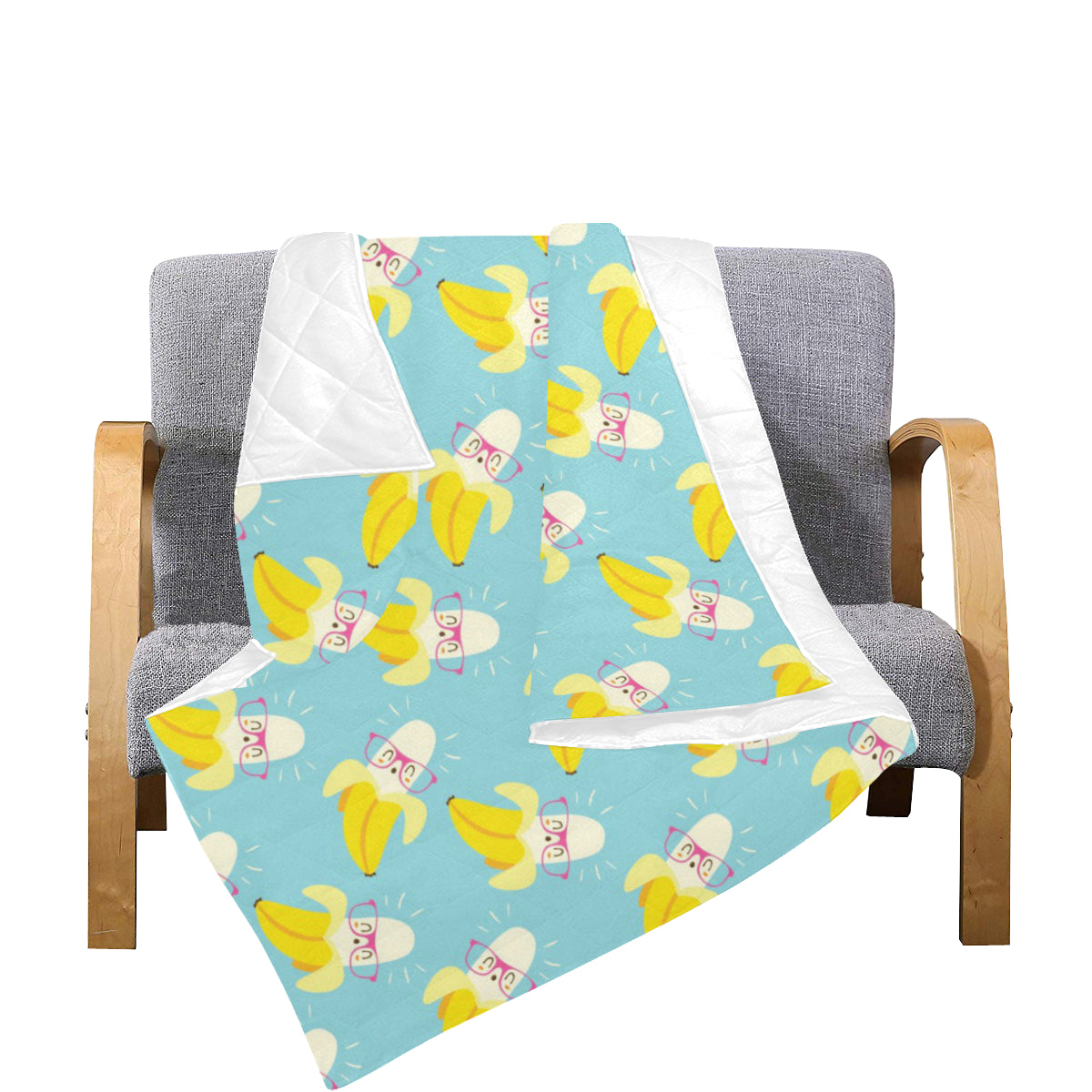 Banana Pattern Print Design BA07 Premium Quilt