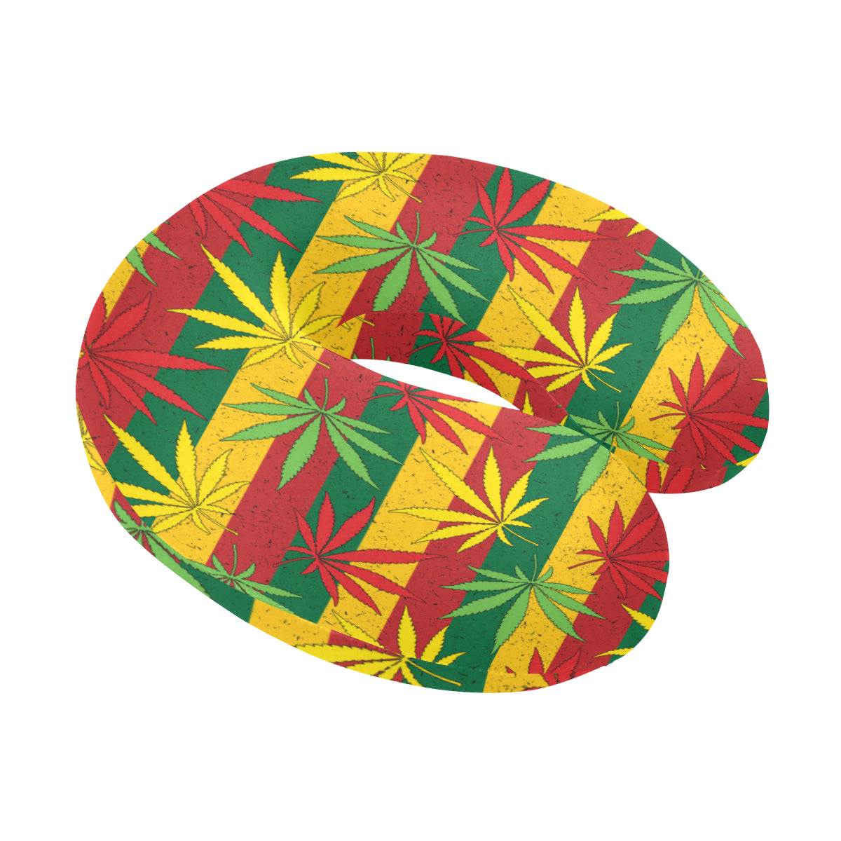 Rasta Pattern Print Design A03 U-Shaped Travel Neck Pillow