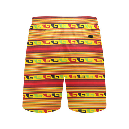 Mexican Blanket Ornament Print Pattern Men's Swim Trunks Beach Shorts