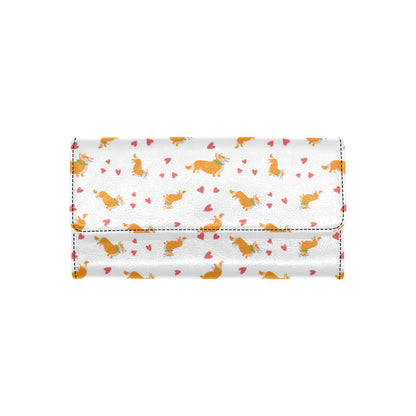 Cardigan Welsh Corgis Pattern Print Design 04 Women's Trifold Wallet