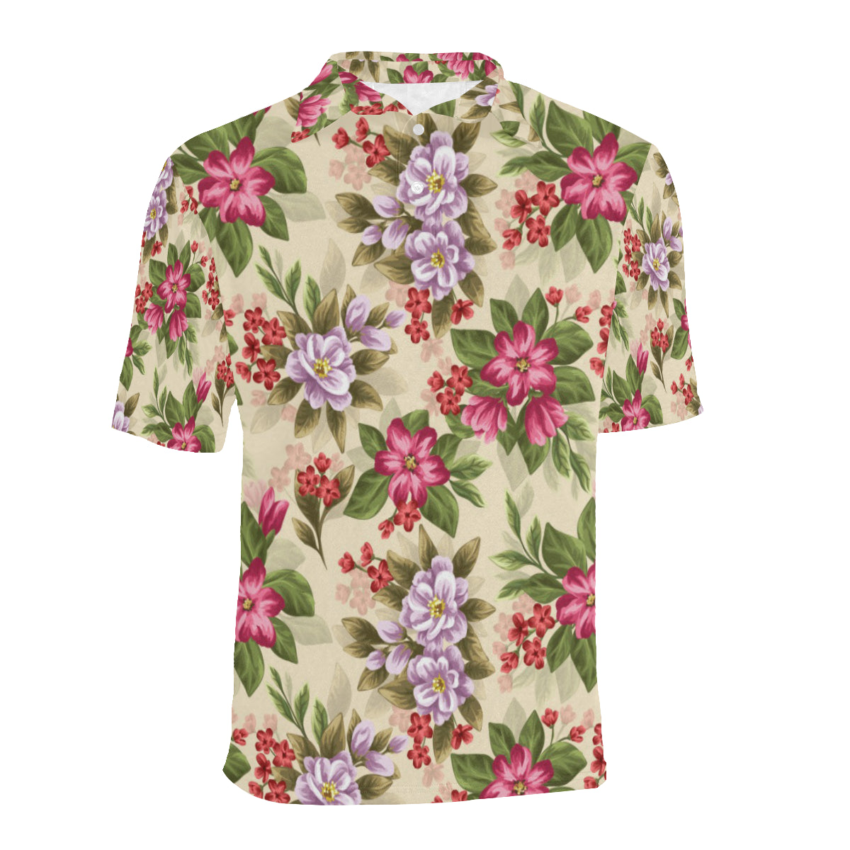 Summer Floral Pattern Print Design SF08 Men Polo Shirt