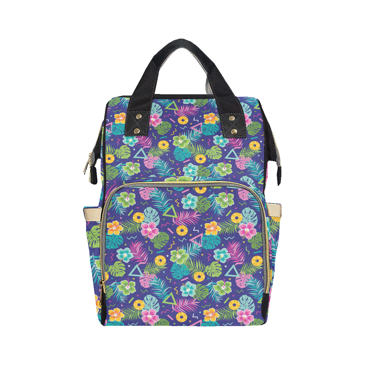 Hawaiian Themed Pattern Print Design H014 Diaper Bag Backpack