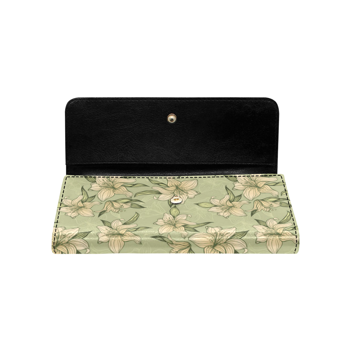 Lily Pattern Print Design LY06 Women's Trifold Wallet