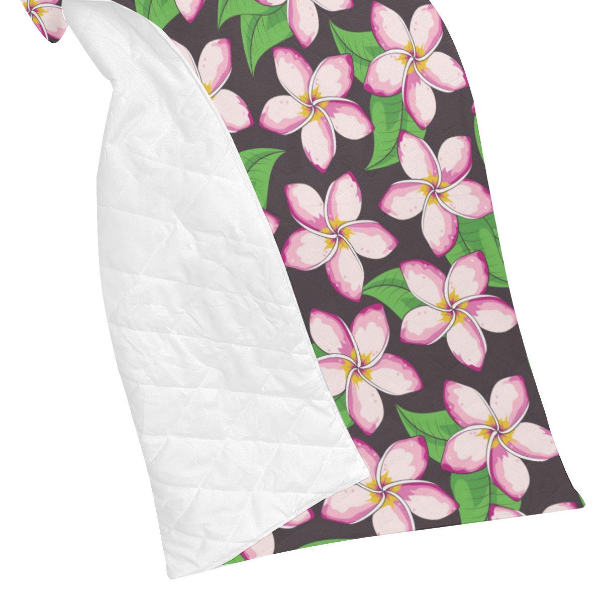 Pink Plumeria Pattern Print Design PM019 Premium Quilt