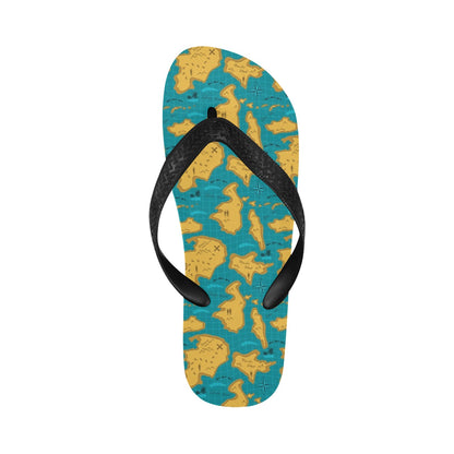 World Map Print Design LKS301 Flip Flops