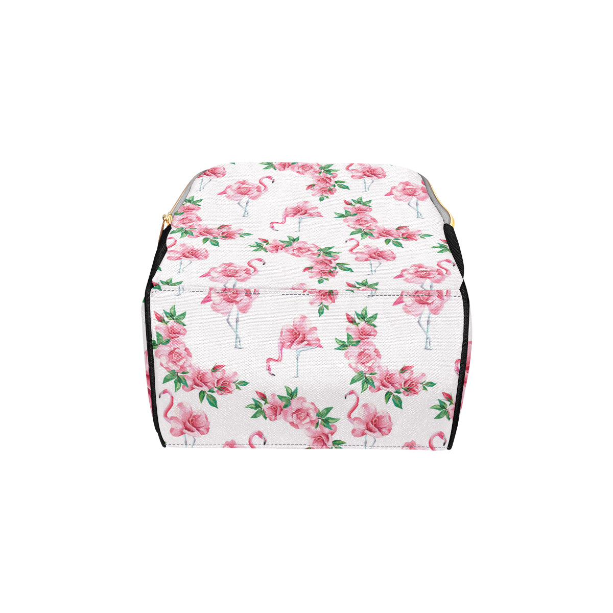 Flamingo Rose Pattern Diaper Bag Backpack