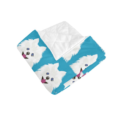 Pomeranians Pattern Print Design A05 Premium Quilt