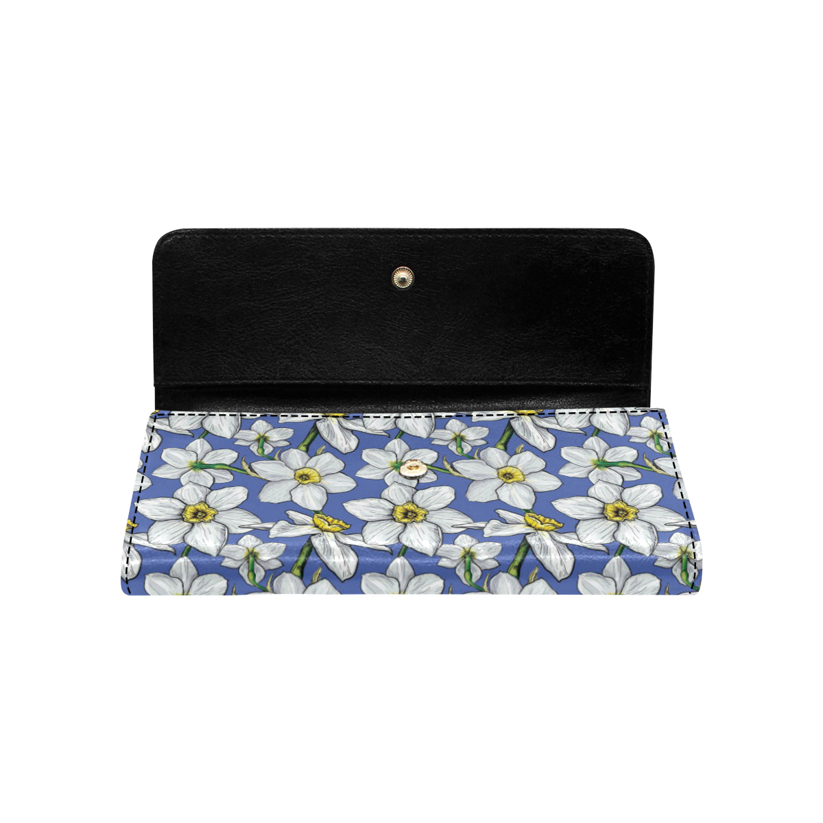 Daffodils Pattern Print Design DF08 Women's Trifold Wallet