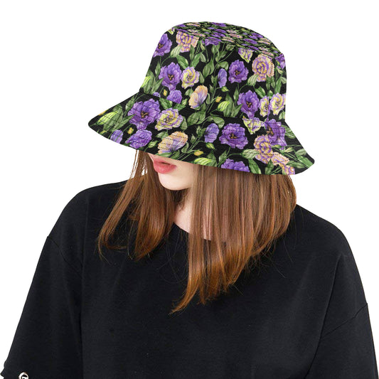 Lisianthus Pattern Print Design LT02 Unisex Bucket Hat
