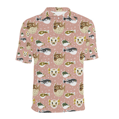 Fugu Cute Pattern Print Design 01 Men Polo Shirt