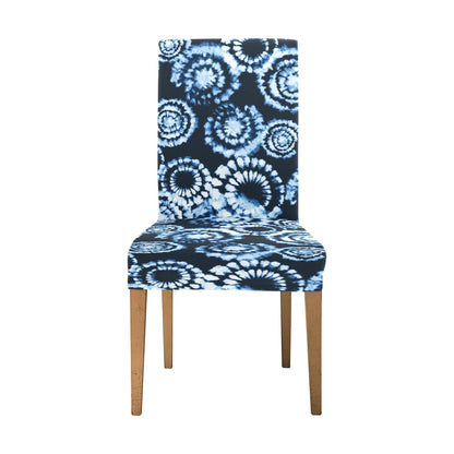 Tie Dye Dark Blue Print Design LKS306 Dining Chair Slipcover