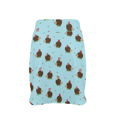 Hedgehog Print Design LKS402 17" Golf & Pickleball Skort with Pockets