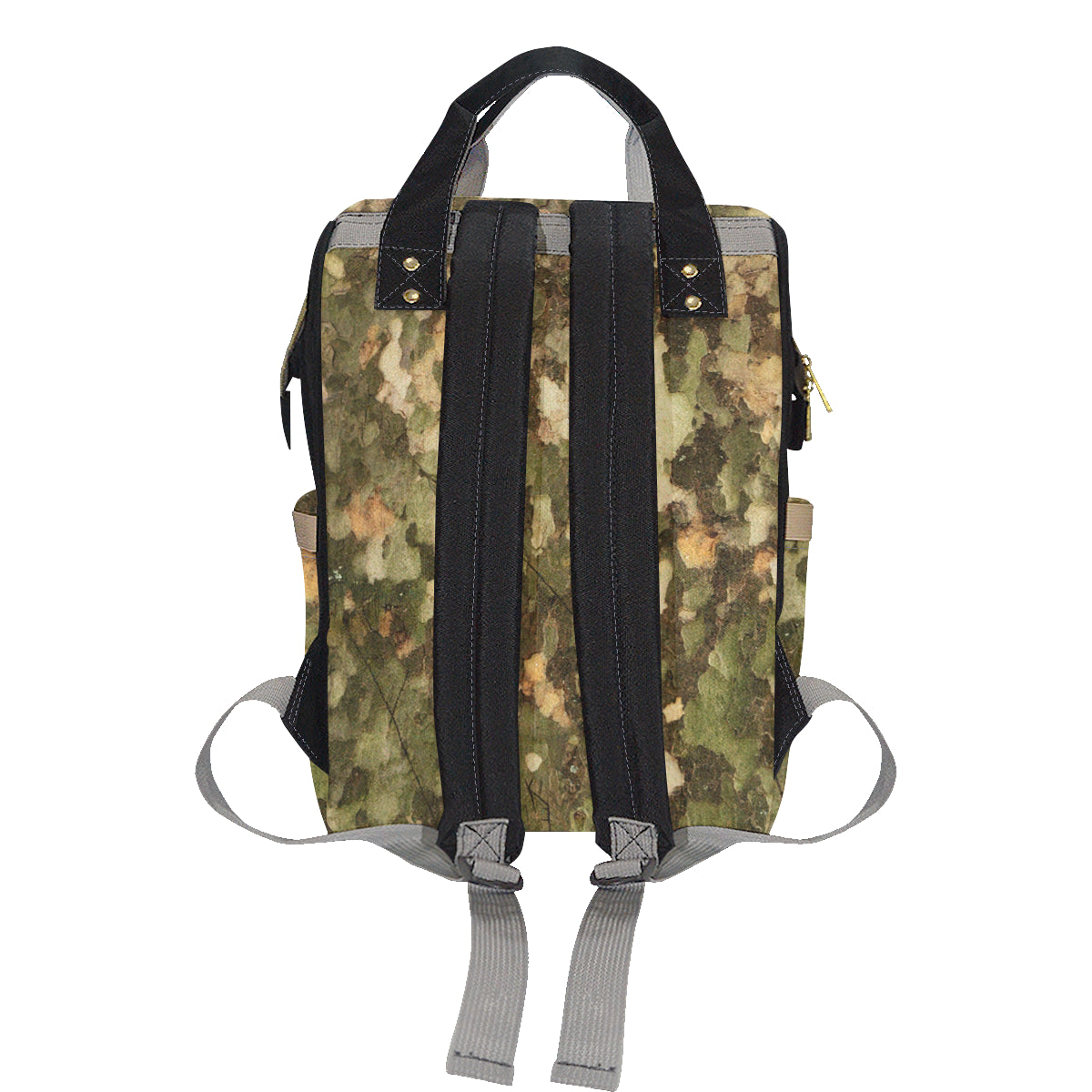 Camo Realistic Tree Texture Print Diaper Bag Backpack