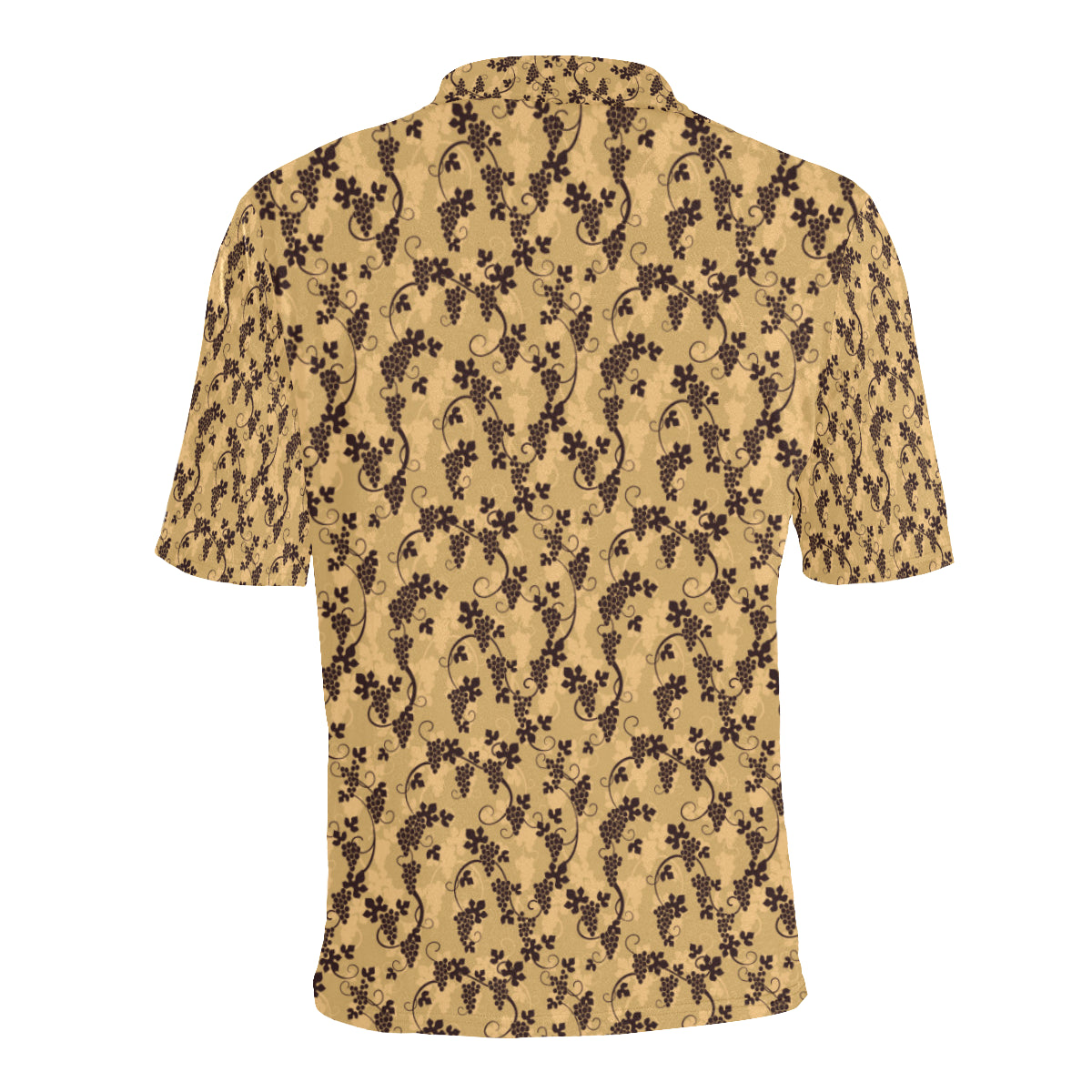 Wine Grape Design Print Men Polo Shirt