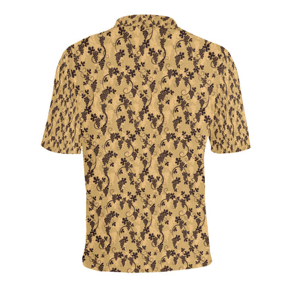 Wine Grape Design Print Men Polo Shirt