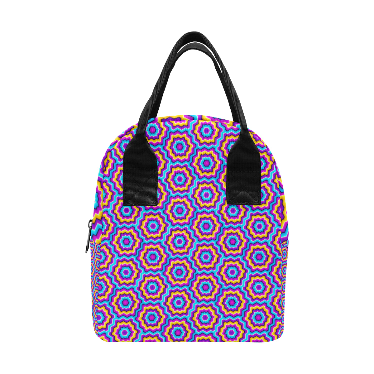 Optical illusion Techno Movement Insulated Lunch Bag