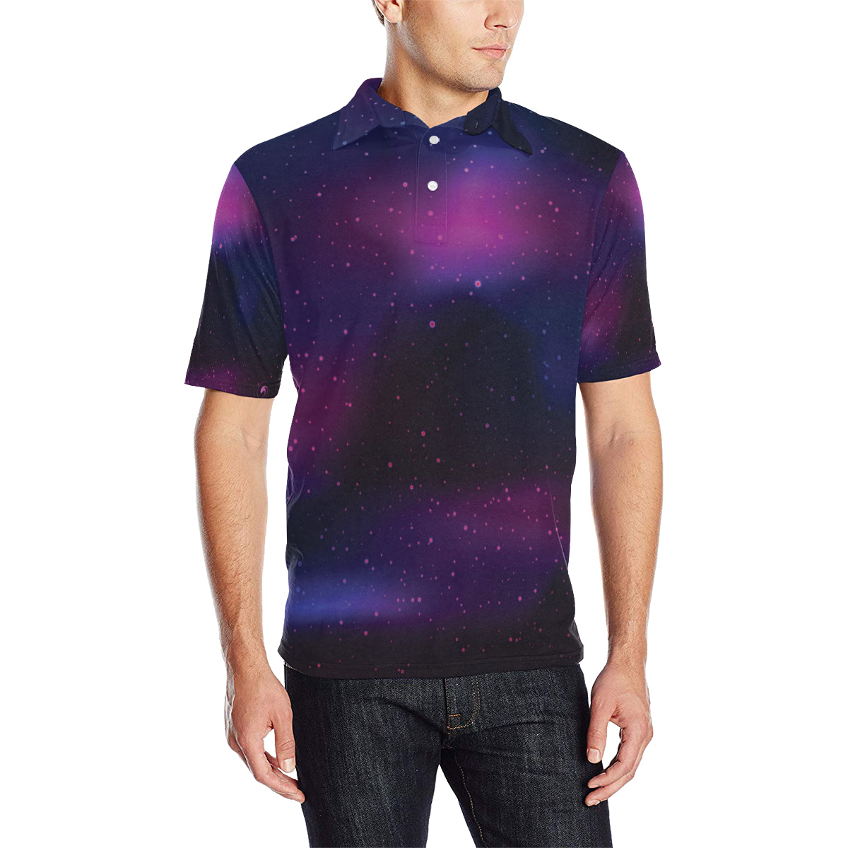 Night sky Pattern Print Design A04 Men Polo Shirt
