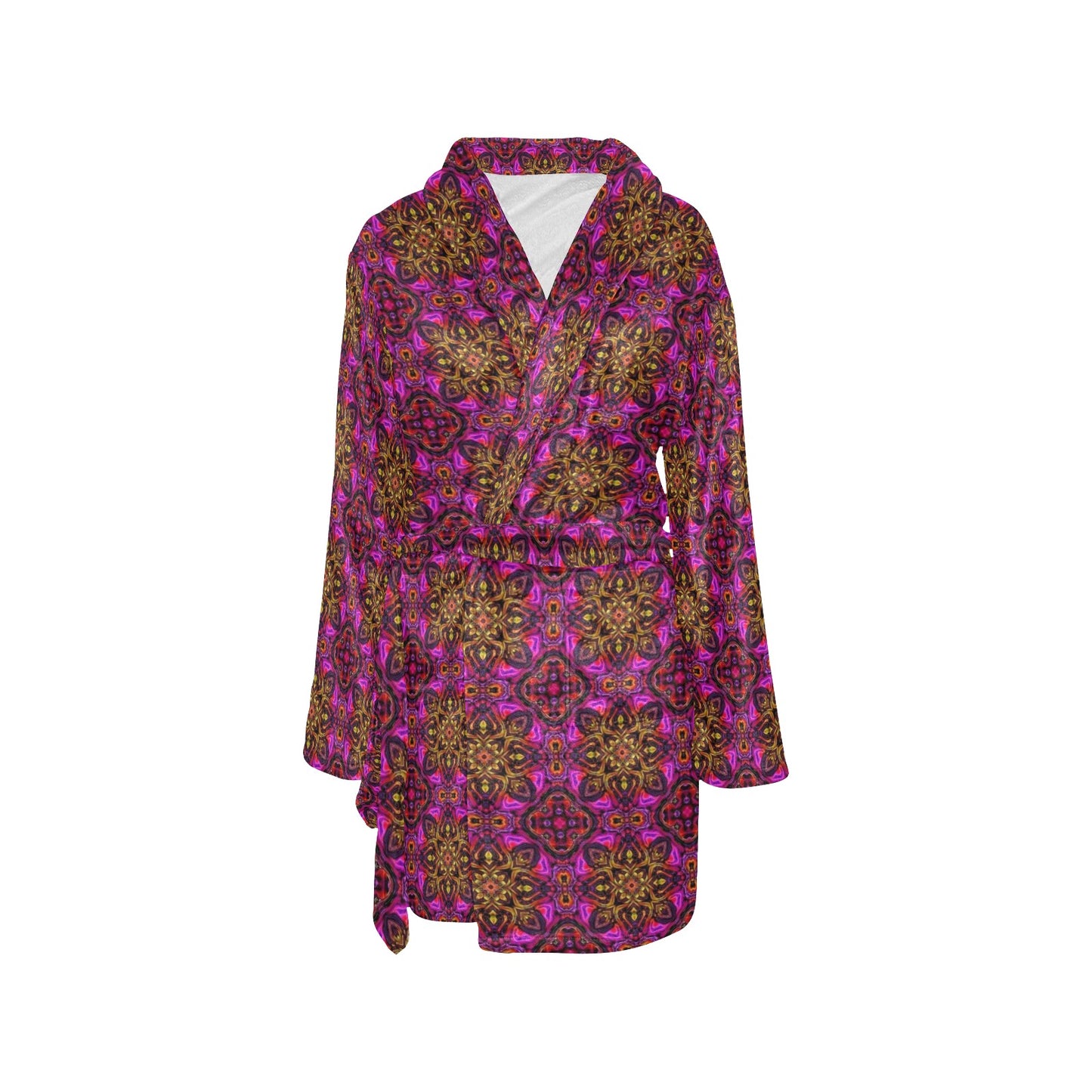 kaleidoscope Abstract Print Design Women's Fleece Robe
