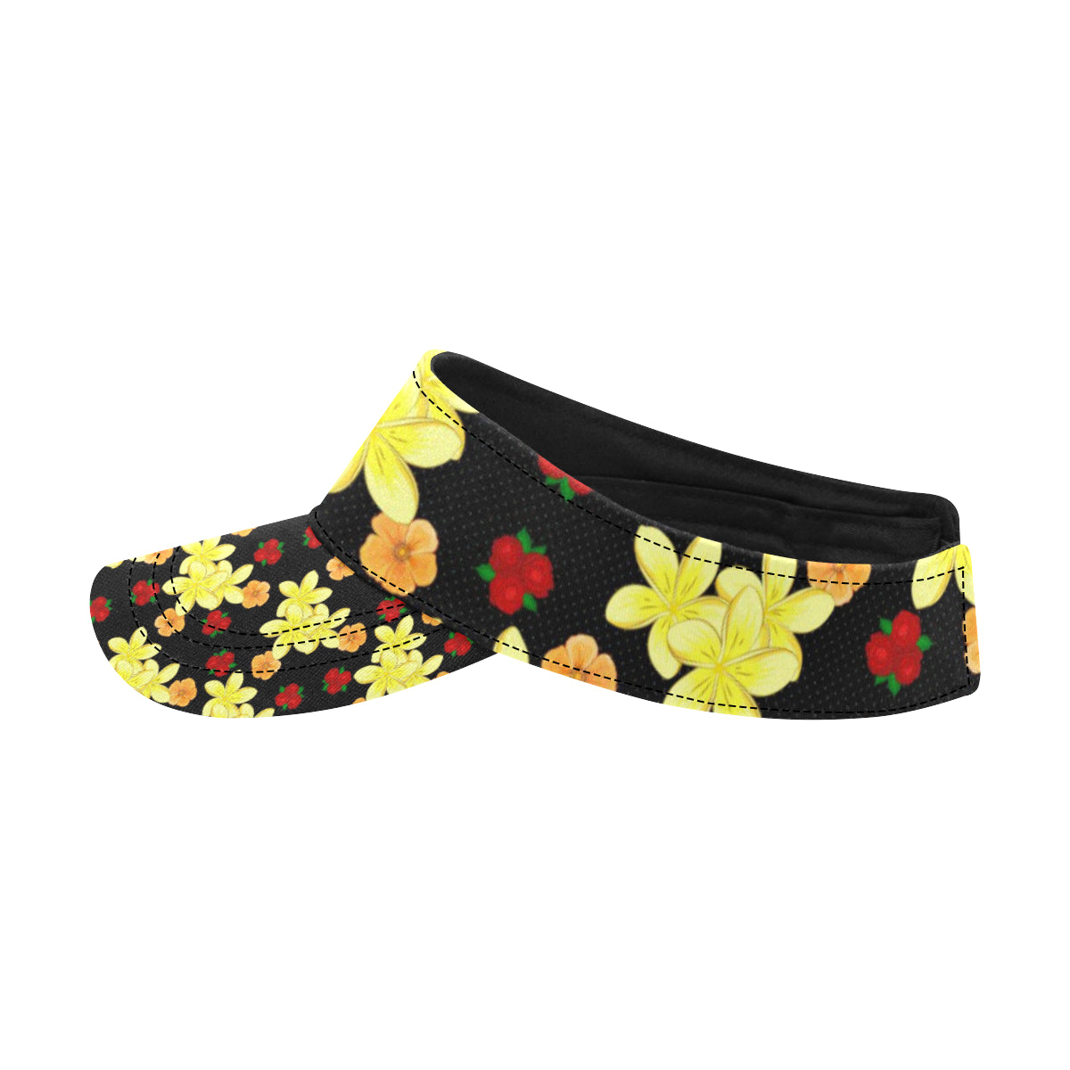 Yellow Plumeria Pattern Print Design PM04 Unisex Sun Visor