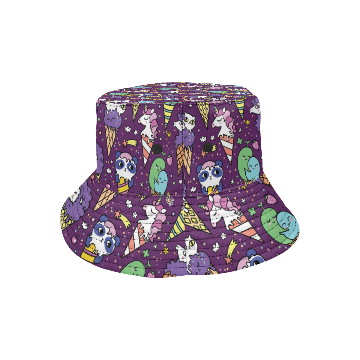Ice Cream Pattern Print Design IC07 Unisex Bucket Hat