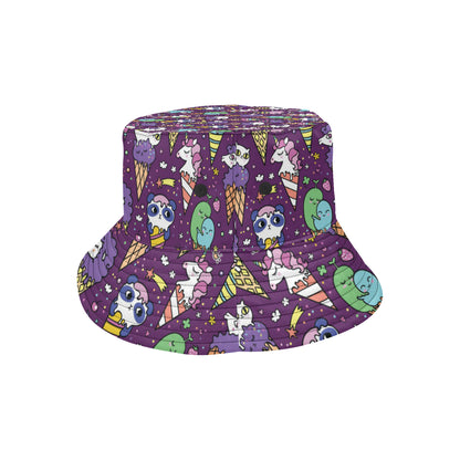 Ice Cream Pattern Print Design IC07 Unisex Bucket Hat
