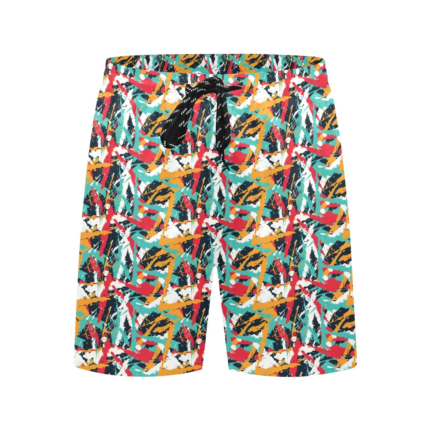 Splatter Print Design LKS304 Men's Swim Trunks Beach Shorts