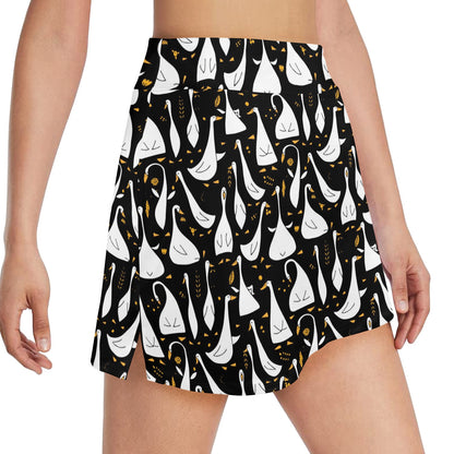Goose Print Design LKS401 17" Golf & Pickleball Skort with Pockets