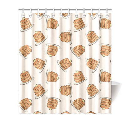 Pancake Pattern Print Design A01 Shower Curtain