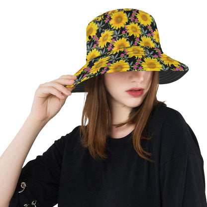 Sunflower Pattern Print Design SF014 Unisex Bucket Hat