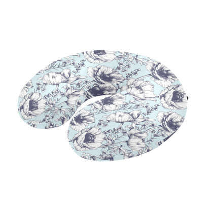 Anemone Pattern Print Design 02 U-Shaped Travel Neck Pillow