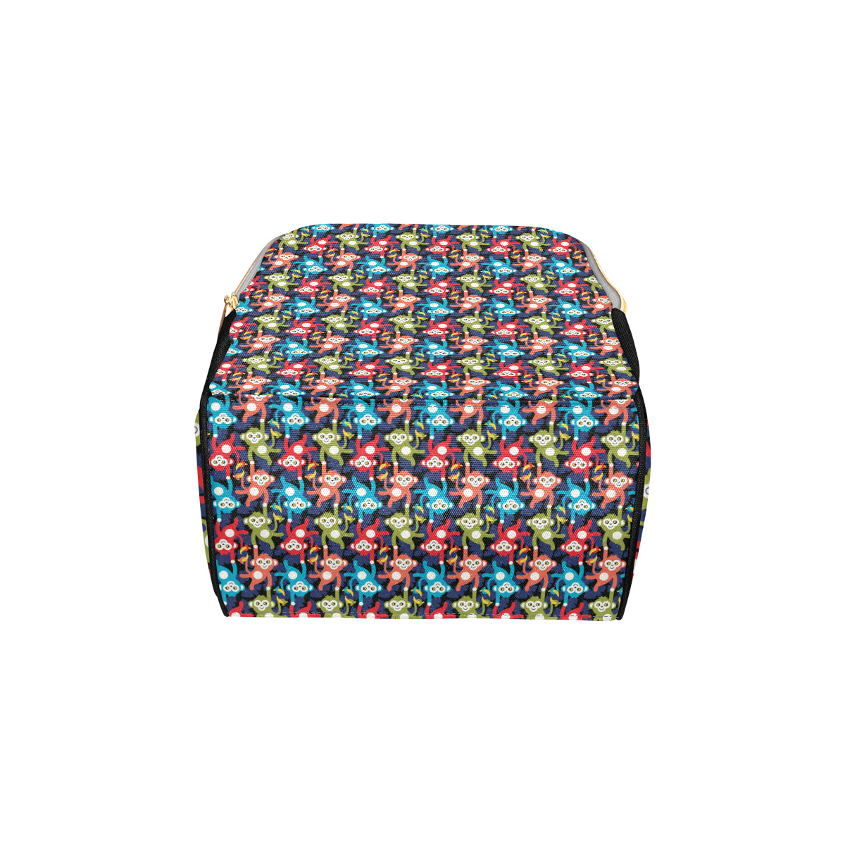 Monkey Colorful Design Themed Print Diaper Bag Backpack