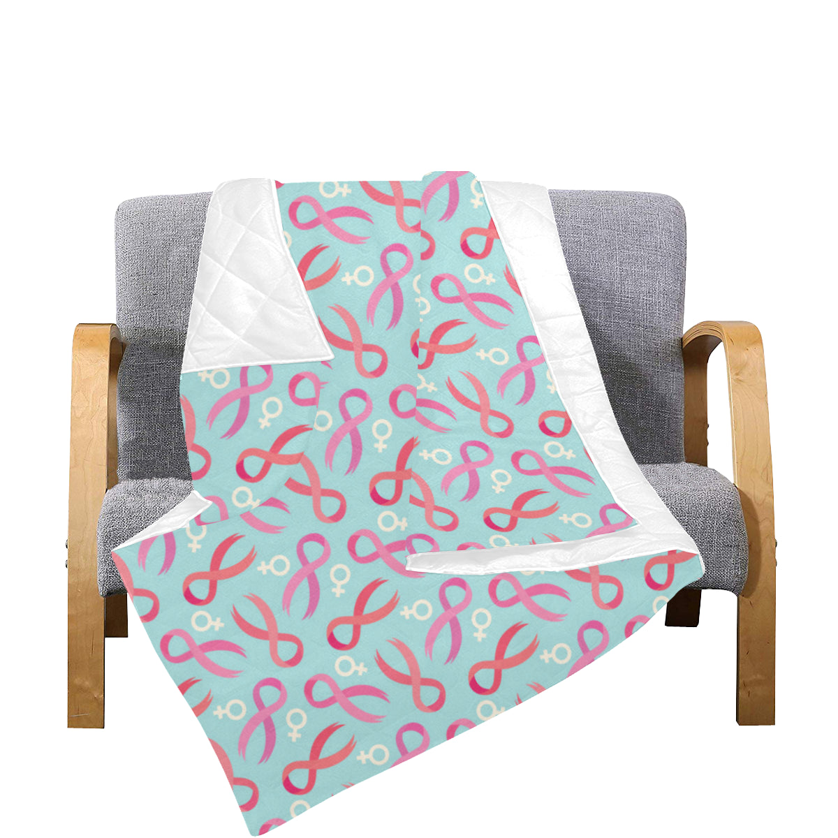Breast cancer Pattern Print Design 03 Premium Quilt